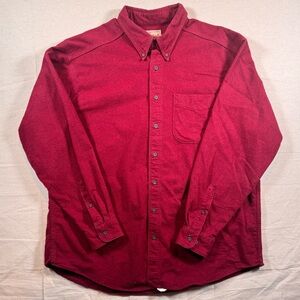 Men's Red Button-Up‎ Shirt